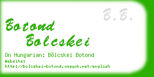 botond bolcskei business card